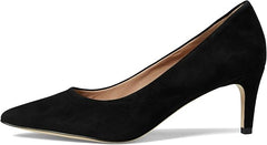 Cole Haan Vandam Pump Black Suede Pointed Toe Kitten Heeled Classic Pumps