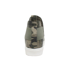 Soda Diana Camouflage Slip On Rounded Toe Elastic Gore Insets Fashion Sneaker