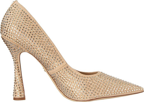 Sam Edelman Antonia Sesame Glitz Pointed Toe Slip On Spool Heel Fashion Pumps