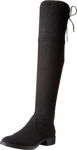 Circus By Sam Edelman Peyton Black Round Toe Stretch Over The Knee Side Zip Boot