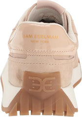 Sam Edelman Layla Luxe Beige Lace Up Low Top Chunky Heeled Fashion Sneakers