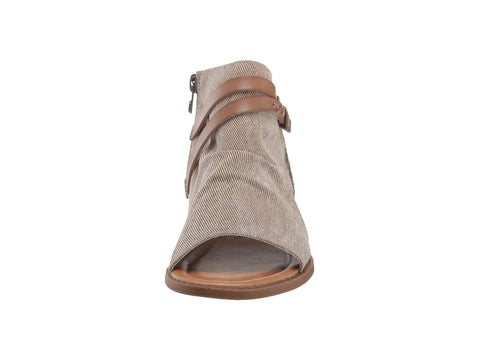 Blowfish Malibu Blumoon Light Taupe Smokey Twill/Dyecut Open Toe Zipper Sandal