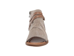 Blowfish Malibu Blumoon Light Taupe Smokey Twill/Dyecut Open Toe Zipper Sandal