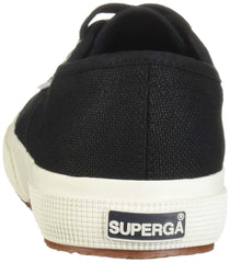 Superga 2750 Cotu Black White Lace Up Rounded Closed Toe Classic Sneaker