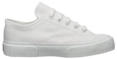 Superga Women's 2630 White Canvas Lace Up Tennis Shoe Cotu Sneaker