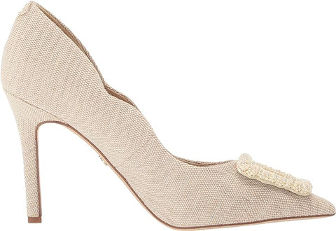Sam Edelman Harriett Ivory Multi Pointed Toe Slip On Stiletto Heel Fashion Pump