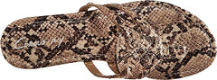 Circus By Sam Edelman Canyon Black/White Roccia Snake Print Thong Flats Sandals