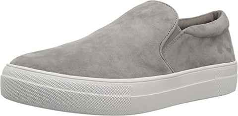 Steve Madden Gills Grey Suede Rounded Toe Slip On Suede Low Top Sneakers