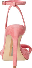 Sam Edelman Jade Carmine Rose Stiletto Heel Open Toe Ankle Strap Heeled Sandals