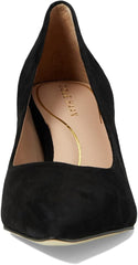 Cole Haan Vandam Pump Black Suede Pointed Toe Kitten Heeled Classic Pumps