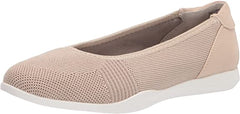 Cliffs by White Mountain Taupe Pavlina Comfort Knit Ballet Casual Fabric Flats