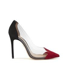 Schutz Den High Heel Pointed Toe Dress Pumps Flame Pointed Toe Transparent Shoes