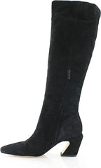 Sam Edelman Sulema Black Block Heel Pointed Toe Fashion Leather Knee High Boots