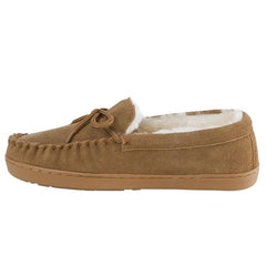 Bearpaw Mens Moc II Suede Sheep Lined Warm Comfortable Moccasins (Hickory, 12)
