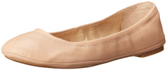 Lucky Brand Emmie Nude Ballet Leather Flat Slip On Rounded Toe Shoes
