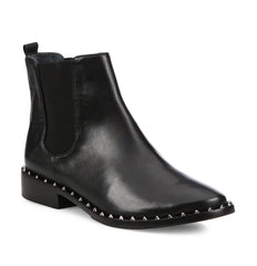 Schutz Shabba Black Leather Boot Chelsea Ankle Booties