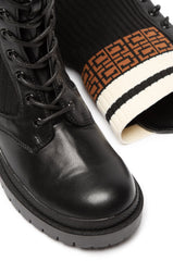 Cape Robbin Black Ankle Lace Up Fashion Platform Heel Combat Boot