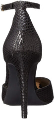 Jessica Simpson Women's Cirrus Black Snake Ankle Strap Dress Pump