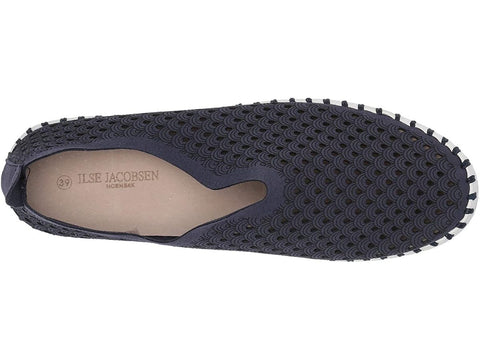Ilse Jacobsen Tulip Navy Light Weight Rounded Closed Toe Slip On Fashion Sneaker