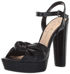 Jessica Simpson Ivrey Black Knot Platform High Heel Pump Sandals (8.5)