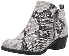 Lucky Brand Basel Black / White Snake Low Cut Ankle Booties