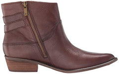 Lucky Brand Caelyn Tortoise Leather Pointed Low Cut Western Cowboy Ankle bootie (7.5, Tortoise)
