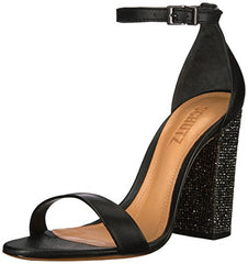 Schutz Hara Black Sandals Feature Crystal-Encrusted Formal Thick heel