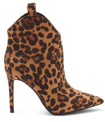 Jessica Simpson Pixille Leopard-Print Western High Heel Stiletto Pointed Booties