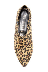 Ivy Kirzhner Pan Pointed Toe Flat Cheetah Leopard Pony Hair Pointed Toe Pump