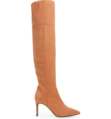 Jeffrey Campbell PILLAR-HI Blush Suede High Heel Pointed Toe Over Knee Boots