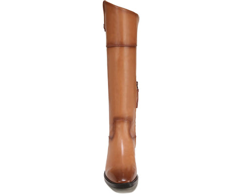 Sam Edelman Drina Whisky Tan Leather Knee High Classic Riding Boots