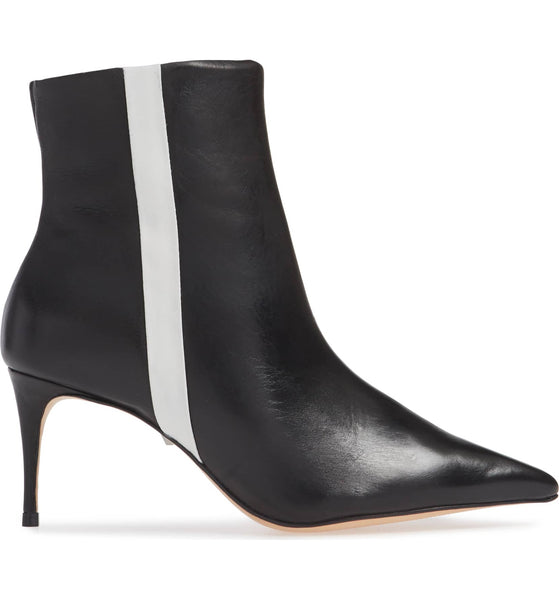 Schutz Adrien Black White Stripe Pull On Pointed Toe Stiletto Fashion Boots (11)