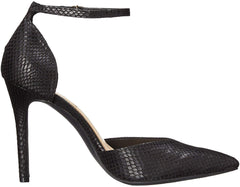 Jessica Simpson Women's Cirrus Black Snake Ankle Strap Dress Pump