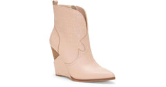 Jessica Simpson Hilrie Fashion Boot Nude Pink Pointed Toe Wedge Ankle Bootie