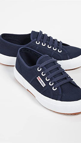 Superga 2750 Cotu Navy Lace Up Breathable Rounded Toe Low Top Unisex Sneakers