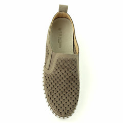 Ilse Jacobsen Tulip 140 Light Weight Slip On Perforated Flat Sneakers Falcon
