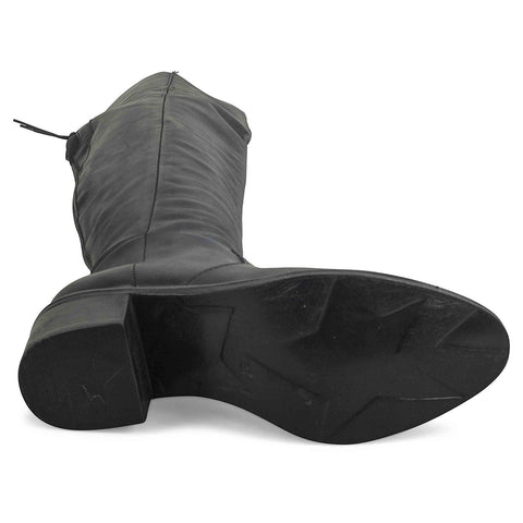 Miz Mooz Fitzgerald Smoke Leather Women's Over-The-Knee Black Leather Boot