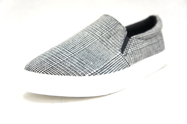 Soda Reign Black White Plaid Platform Comfortable Fashion Sneakers (5.5)