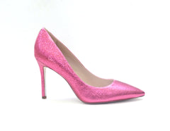 Sam Edelman Hazel Pomgrante Pink Metalic Stiletto Dress Shoes Pointed Toe Pump (12, Promgranate Pink Metallic)