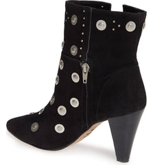 LFL by Lust For Life Casablanca Embellished Bootie Black Suede Pointed Booties