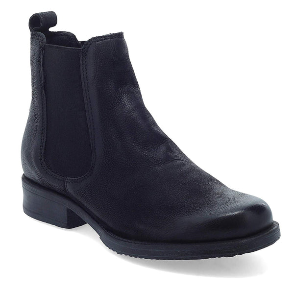 Miz Mooz Womens Classic Chelsea Black Leather Ankle Boots (40, Black)