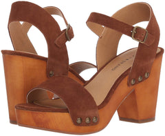 Lucky Brand Women's Trisa Cedar Platform Heeled Open Toe Sandal (5.5, Cedar)