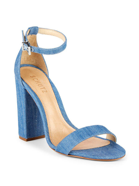 Schutz Women's Enida Dress Sandal, Blue