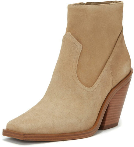 Vince Camuto Amtinda Tortilla Squared Toe Ankle Block Heeled Bootie Boot