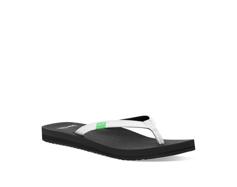 Sanuk Yoga Joy White Slip On Lightweight Breathable Cushioned Sandals