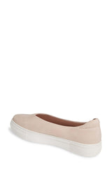 JSlides Felicia Nubuck Leather Slip On Fashion Platform Sneakers (7.5, Pink)