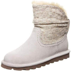 Bearpaw Virginia Winter White Wool Lined Knit Slouchy Warm Fashion Winter Boot