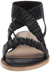 Kelsi Dagger Brooklyn Navy Cushioned Strappy Flat Mule Comfortable Sandals
