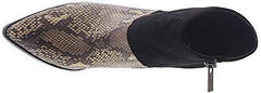 Jessica Simpson Huntera Fashion Black Suede Neutral Snake Pointed Wedge Bootie