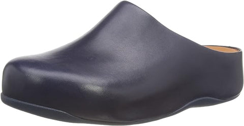 FitFlop Shuv Midnight Navy Slip On Round Toe Slip Resistant Comfortable Slippers